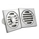 bathroom shower odor-resistant brushed nickel finish 304 stainless steel floor drain