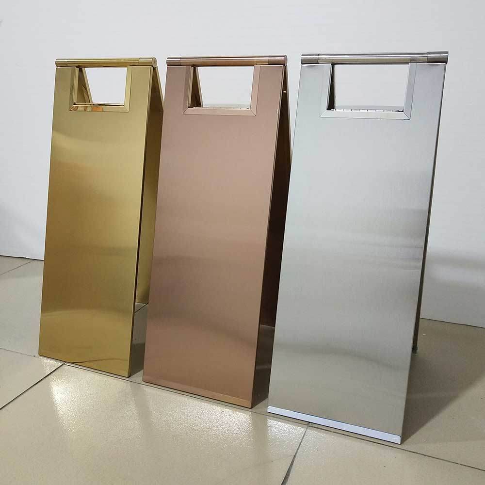 Stainless Steel Waterproof Folding Wet Floor Warning Sign Board